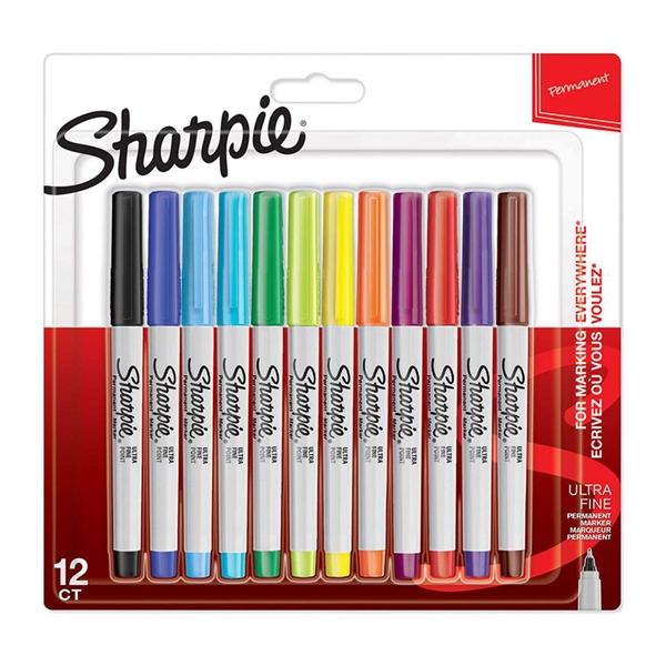 Marker Sharpie Ultra Fine, 12 kosov