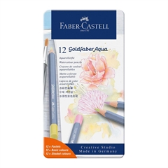 Barvice Faber-Castell Goldfaber Aqua Pastel, 12 kosov