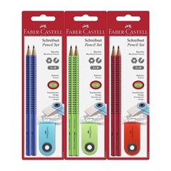 Grafitni svinčnik Faber-Castell z mini radirko, 3 kosa