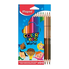 Barvice Maped Color'peps World, 15 kosov