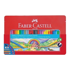 Set Faber-Castell, barvice + flomastri, 50 kosov