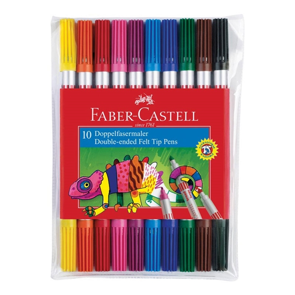 Flomastri Faber-Castell obojestranski, 10 kosov