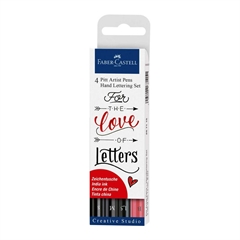 Flomastri Faber-Castell Pitt Lettering Love, 4 kosi