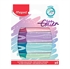 Marker Maped Fluo Pastel Gliter,4 kosi