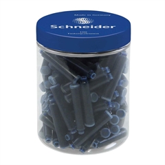 Bombice za nalivno pero Schneider v kozarcu, modre, 100 kosov