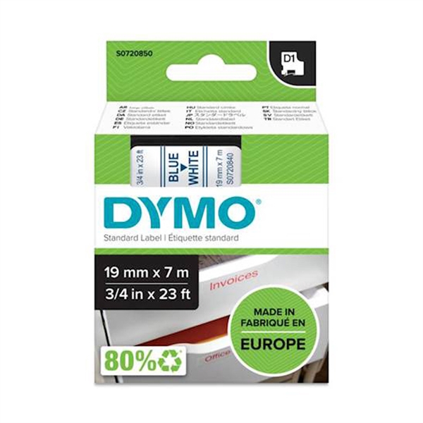 Trak Dymo D1 45805, 19 mm / 7 m (rdeče/bel), original
