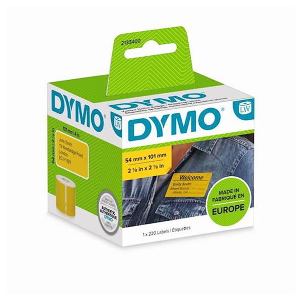 Nalepke Dymo 2133400, 101 x 54 mm, original, rumene