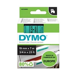 Trak Dymo D1 458090, 19 mm / 7 m (črno/zelen), original