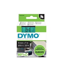 Trak Dymo D1 40919, 9 mm / 7 m (črno/zelen), original