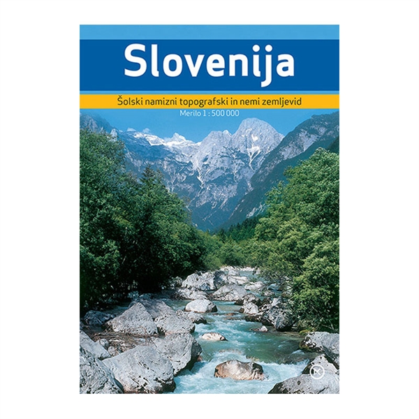 SLOVENIJA ŠOLSKI NAMIZNI TOPOGRAFSKI ZEMLJEVID