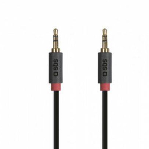 Audio kabel SBS Tecable, jack (3,5 mm), črn