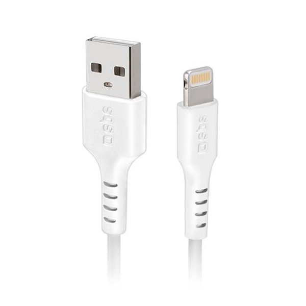 Polnilni kabel SBS, USB-A na Apple Lightning, 1 m, bel