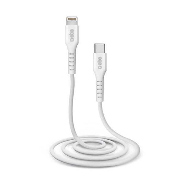 Polnilni kabel SBS, USB-C na Apple Lightning, 1 m, bel