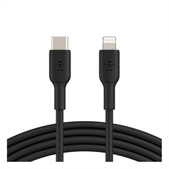 Polnilni kabel Belkin, USB-C na Apple Lightning, 1 m, črn