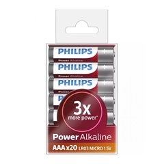 Baterija Philips Power Alkaline AAA-LR03, 20 kosov