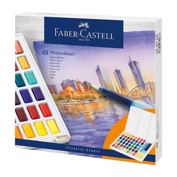 Vodene barvice Faber-Castell Blue Line, 48 kosov