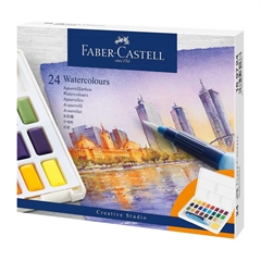 Vodene barvice Faber-Castell Blue Line, 24 kosov