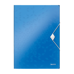 Mapa s klapo in elastiko A4 PP wow Leitz, modra