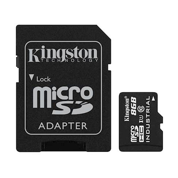 Spominska kartica Kingston Industrial Micro SDHC Class 10 UHS-I U3, 8 GB + adapter