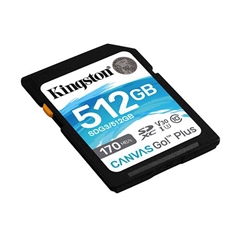 Spominska kartica Kingston Canvas GO Plus SDXC Class 10 UHS-I U3, 512 GB