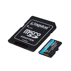 Spominska kartica Kingston Canvas GO Plus Micro SDXC Class 10 UHS-I U3, 256 GB + adapter