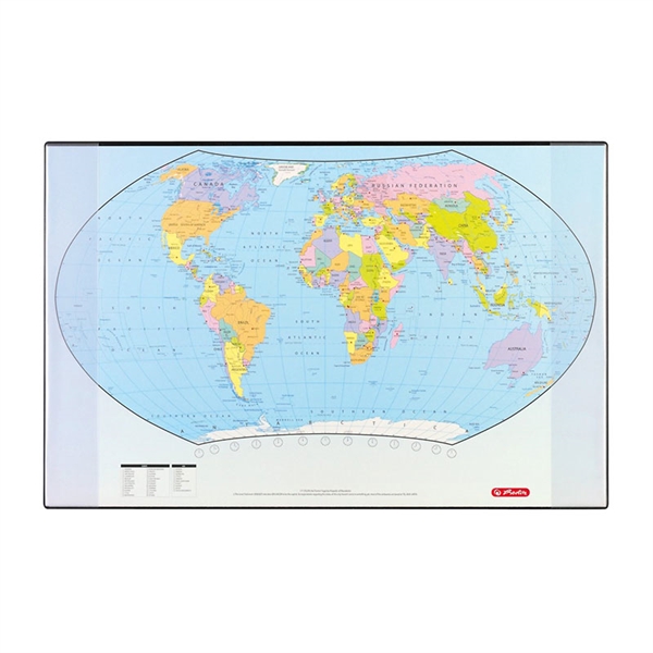 Namizna podloga Herlitz, 68 x 44 cm, zemljevid sveta