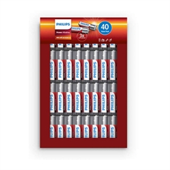 Baterija Philips Power Alkaline AAA-R03, 40 kosov