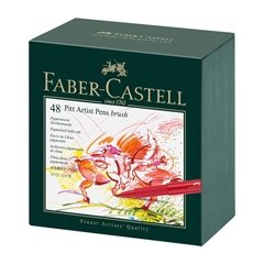 Flomastri Faber-Castell Pitt B, v škatli, 48 kosov