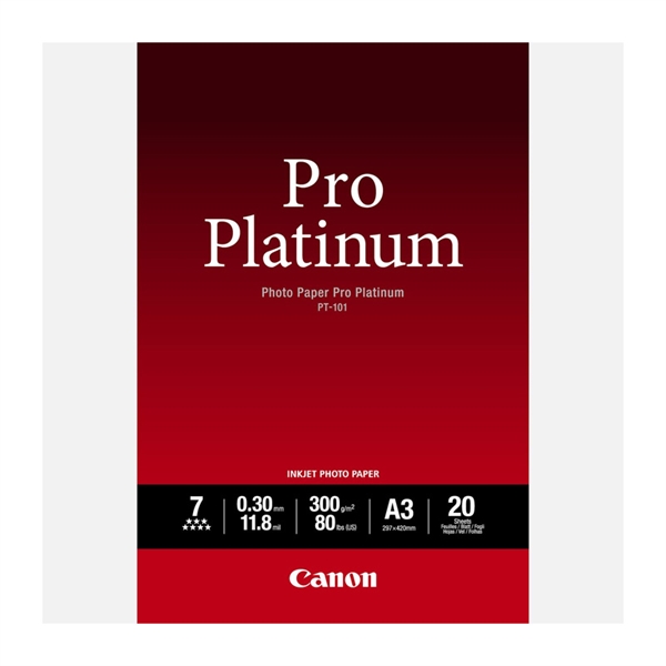 Foto papir Canon Pro PT-101, A3, 20 listov, 300 gramov