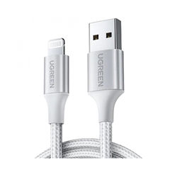 Polnilni kabel Ugreen, USB-A na Apple Lightning, 1.5 m, bel