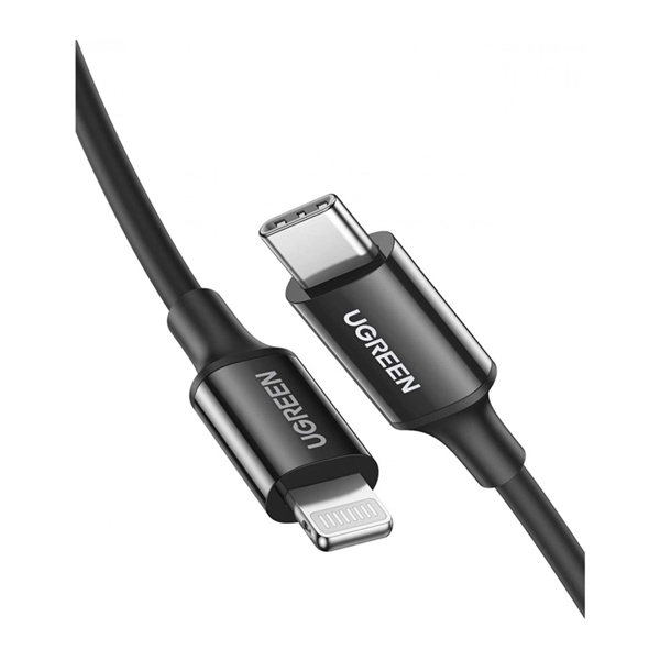 Polnilni kabel Ugreen, USB-C na Apple Lightning Mfi, 2 m, črn