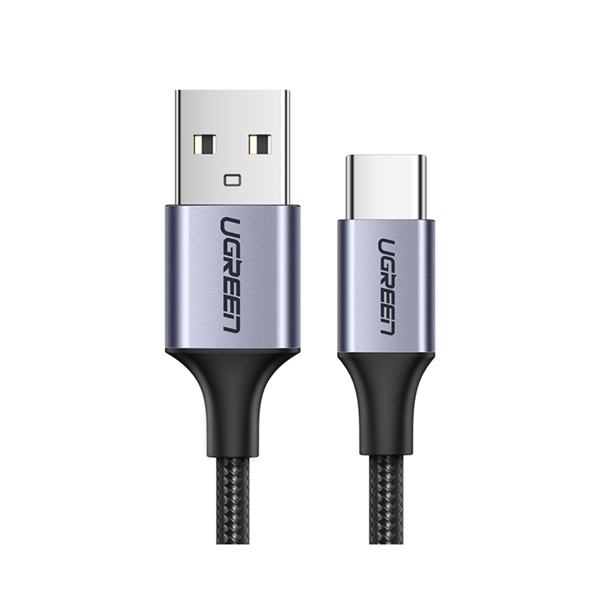 Polnilni kabel Ugreen, USB-A na USB-C, 1.5 m, črno siv