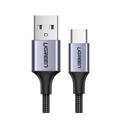 Polnilni kabel Ugreen, USB-A na USB-C, 0.25 m, črno siv