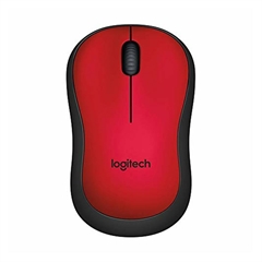 Miška Logitech Silent M220, brezžična, rdeča