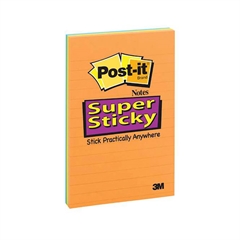 Blok samolepilnih lističev 3M 4645S Super Sticky, 101 x 152 mm, barvni