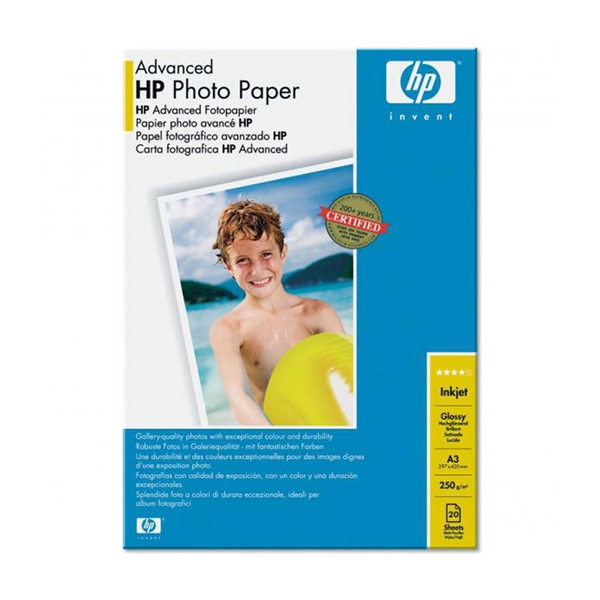 Foto papir HP Q8697A, A3, 20 listov, 250 gramov