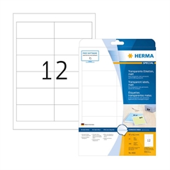 Samolepilne etikete Superprint Herma 4682, (97 x 42.3 mm), 25/1, prozorne mat