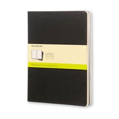 Beležnica Moleskine Cahier Journals XL mehke platnice, črna – brezčrtna, 3 kosi
