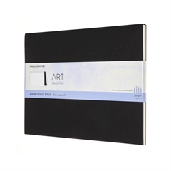 Beležnica Moleskine Watercolor XL trde platnice, črna – brezčrtna