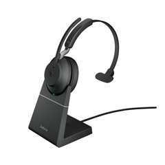 Naglavne slušalke z mikrofonom Jabra Evolve2 65 MS Mono, s polnilno postajo, brezžične