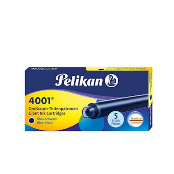 Črnilni vložek Pelikan 4001 GTP/5, črno moder