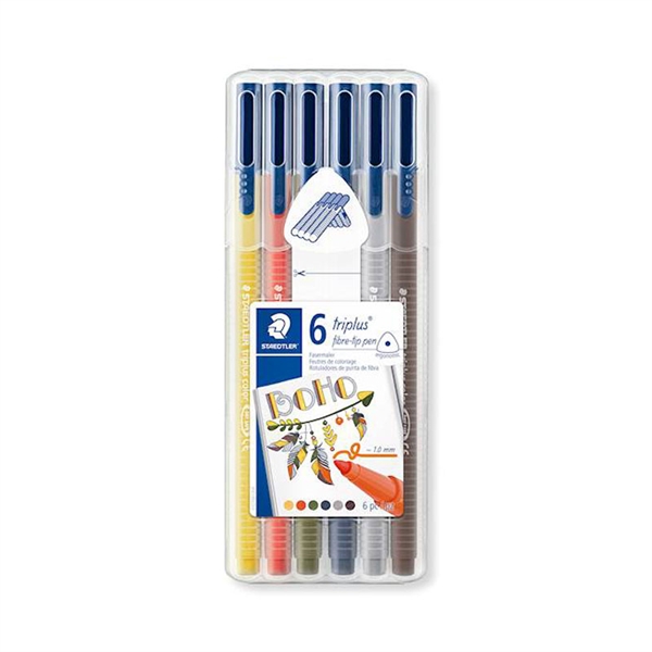 Flomastri Staedtler Fineliner Triplus Boho, 1,0 mm, 6 kosov