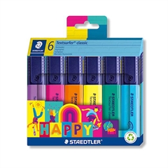Marker Staedtler Textsurfer Classic Happy, 6 kosov