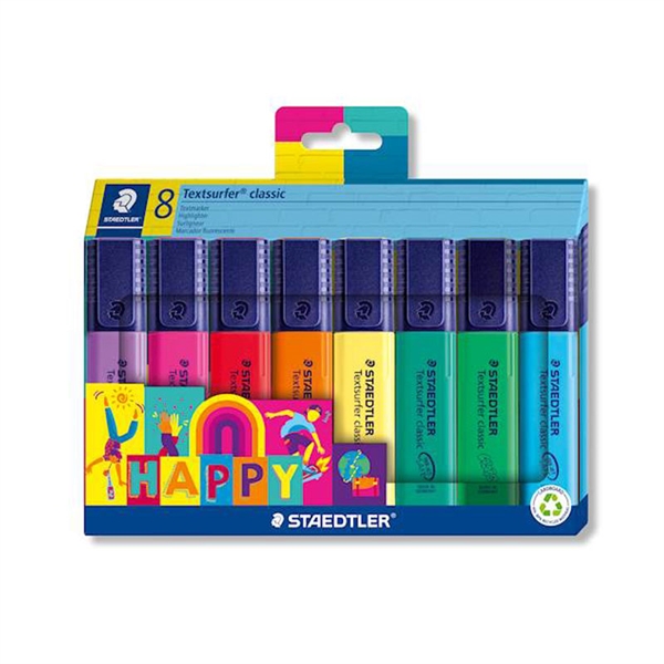 Marker Staedtler Textsurfer Classic Happy, 8 kosov