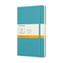 Beležnica Moleskine LG trde platnice, sinje modra – črte