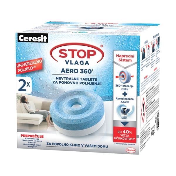 Stop vlagi Henkel Ceresit Aero Nevtral, 360°, 2 x 450 g, 2 kosa