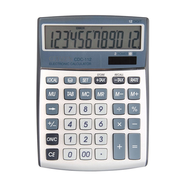 Kalkulator Citizen CDC-112WB, srebrn