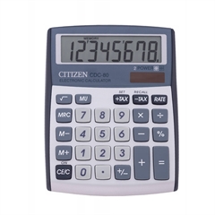 Kalkulator Citizen CDC-80BKWB, srebrn