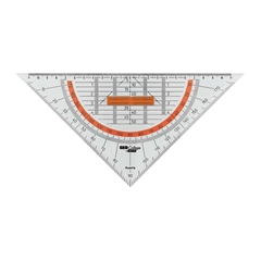 Trikotnik z držalom Aristo, 25 cm, oranžen