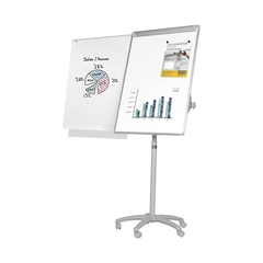 Samostoječa tabla Bi-Office Maya Mobile, 102 x 70 cm, z izvlečnimi rokami, siva